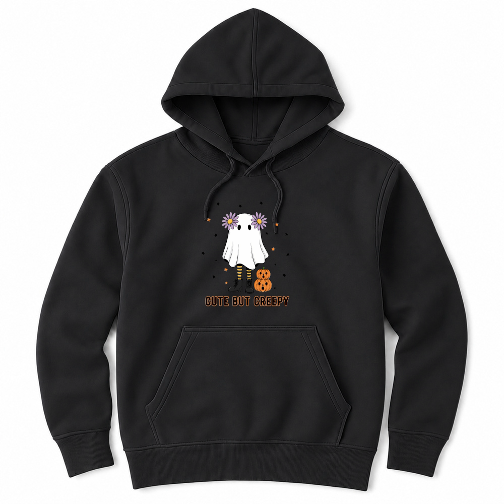 Product Spooky Halloween Retro Cute but Creepy Ghost Unisex Hoodie