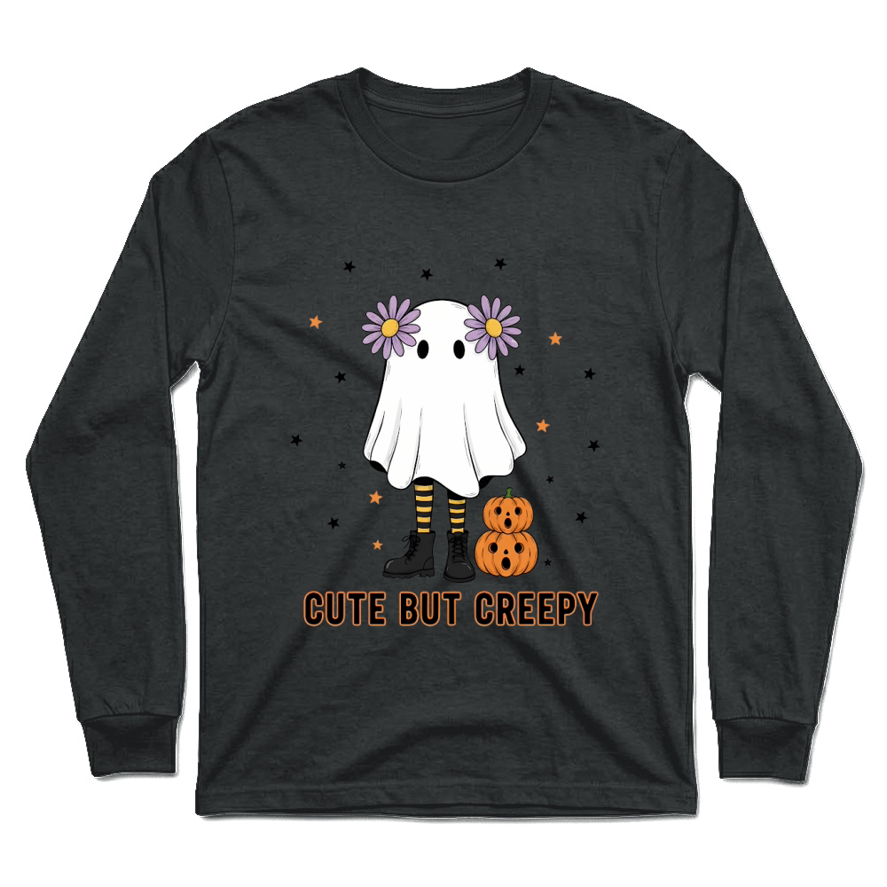 Product Spooky Halloween Retro Cute but Creepy Ghost Unisex Longsleeve