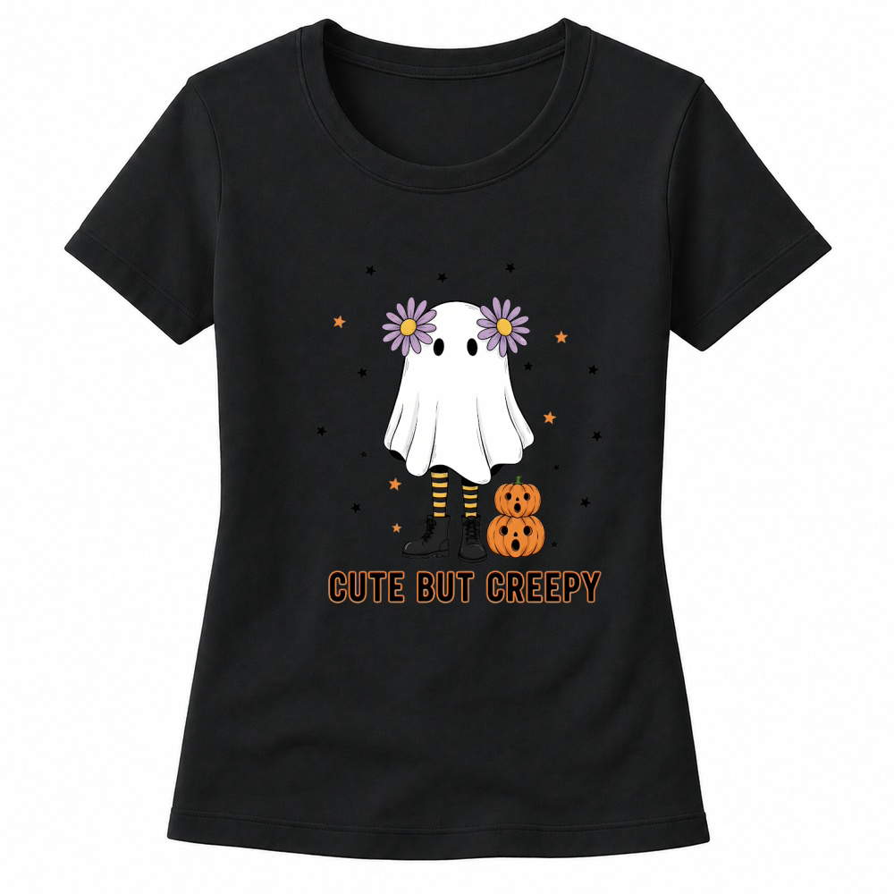 Product Spooky Halloween Retro Cute but Creepy Ghost Women's T-shirts