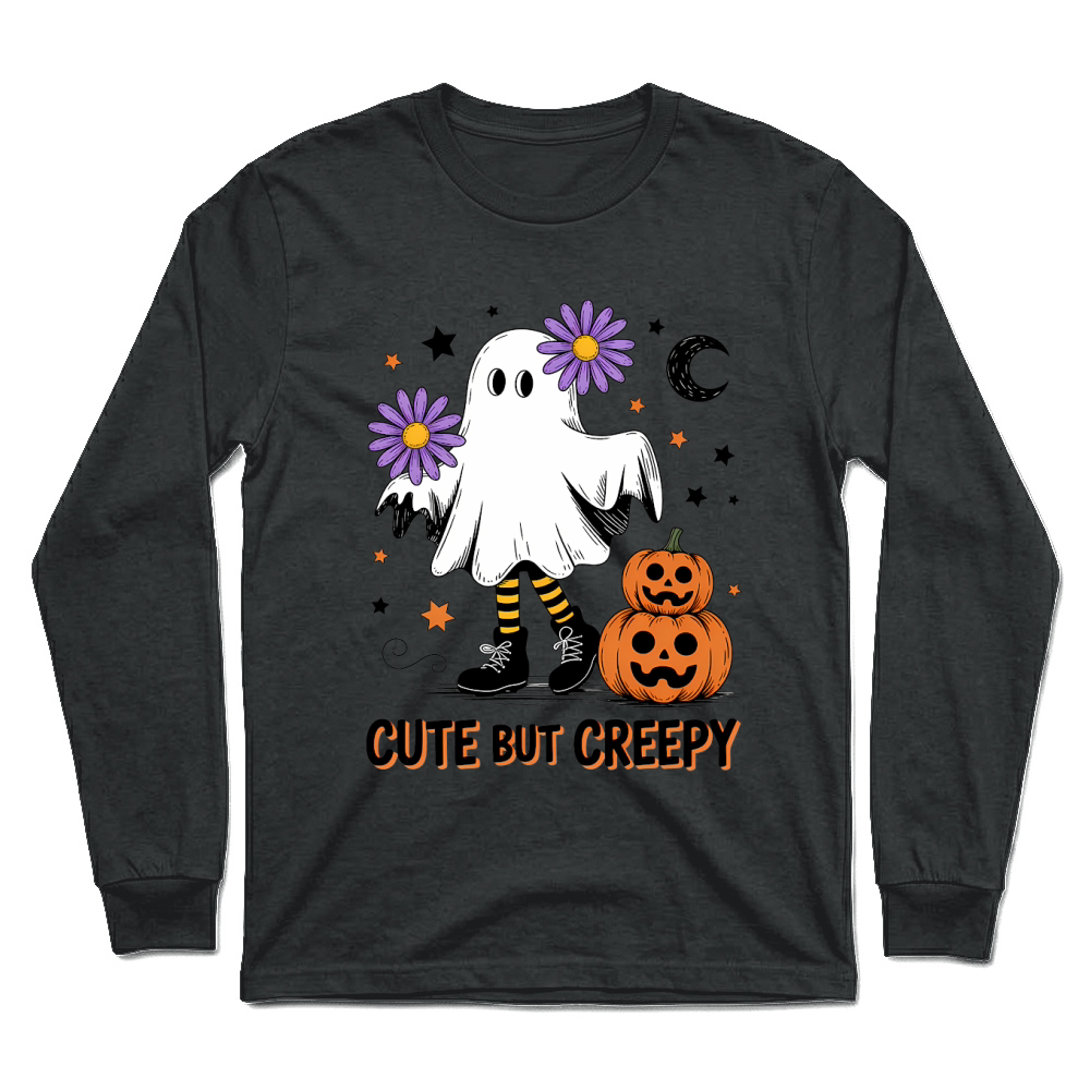 Product Spooky Halloween Retro Cute but Creepy Ghost Unisex Longsleeve