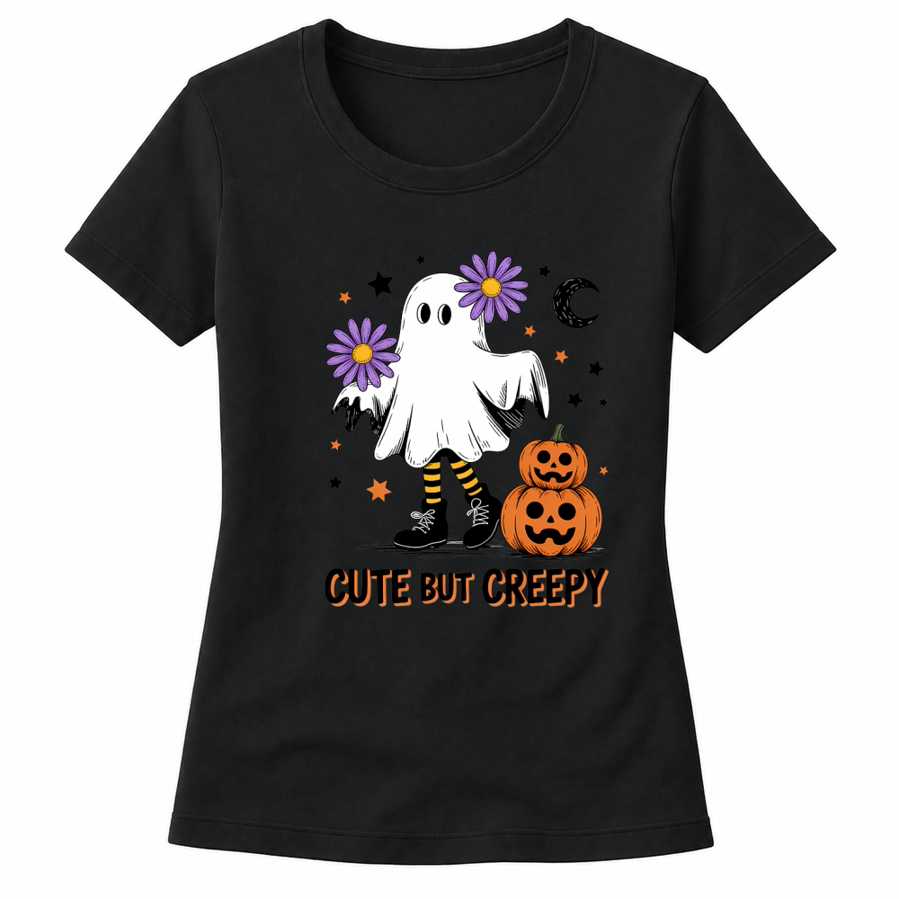 Product Spooky Halloween Retro Cute but Creepy Ghost Women's T-shirts