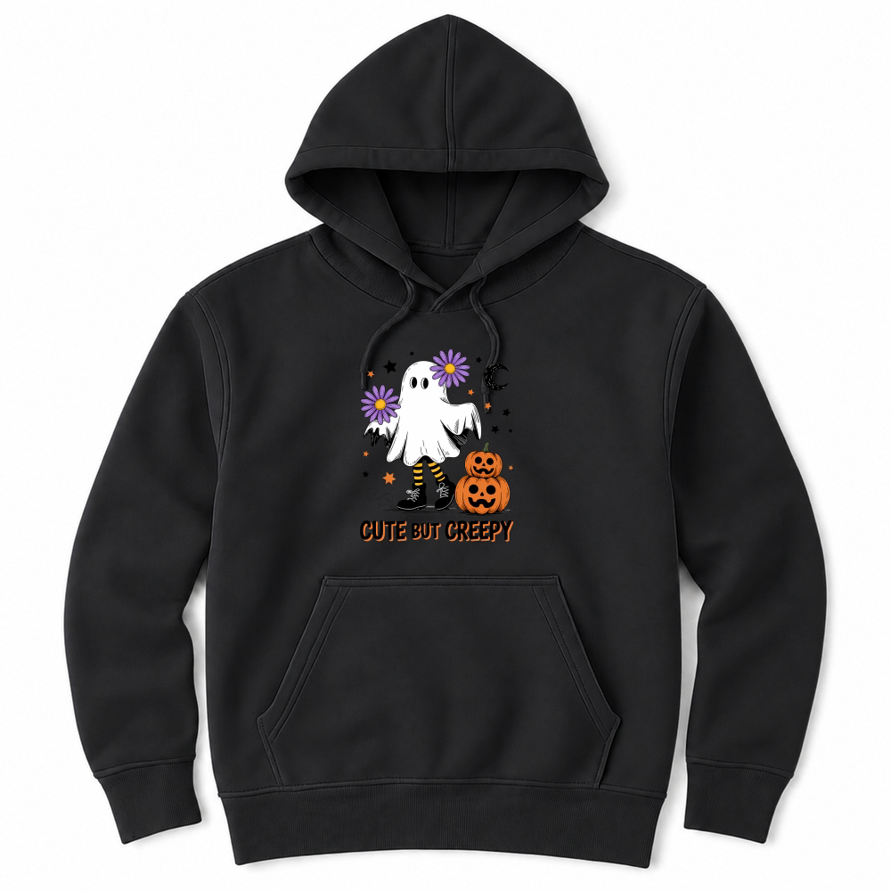 Product Spooky Halloween Retro Cute but Creepy Ghost Unisex Hoodie