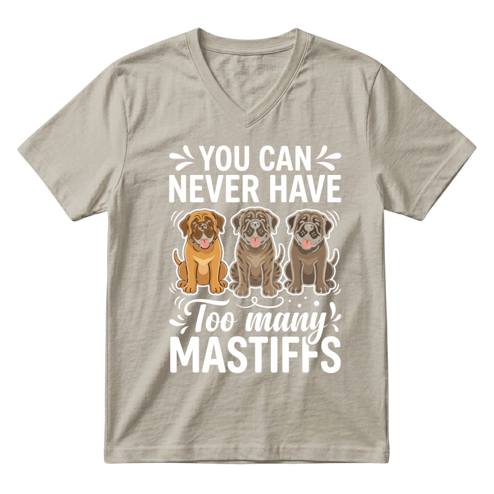 Product Mastiff Dog Pets Puppies Canine V-Neck T-shirt
