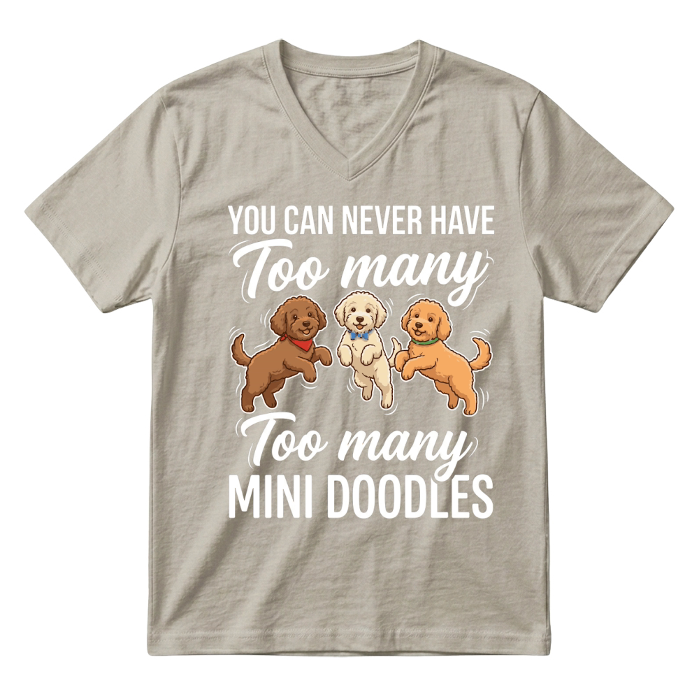Product Mini Doodles Dog Cute Pets V-Neck T-shirt