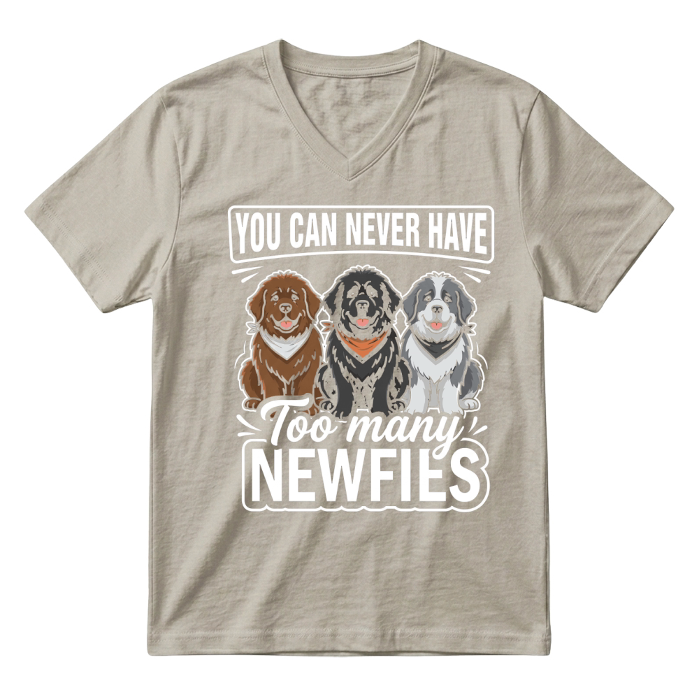 Product Newfies Dogs Newfoundland Pets Canines V-Neck T-shirt