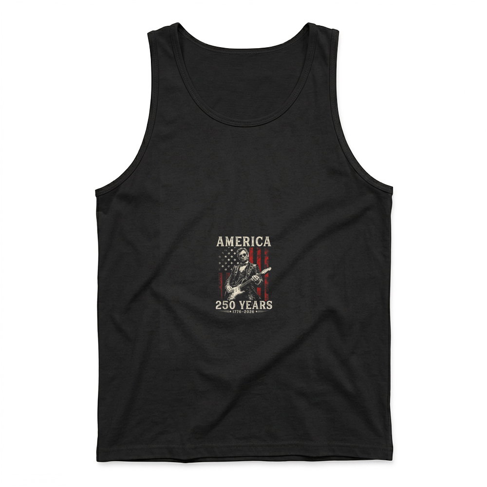 Product Vintage Abraham Lincoln Abe Lincoln Playing Guitar 250 Years T Shirt Tank Top