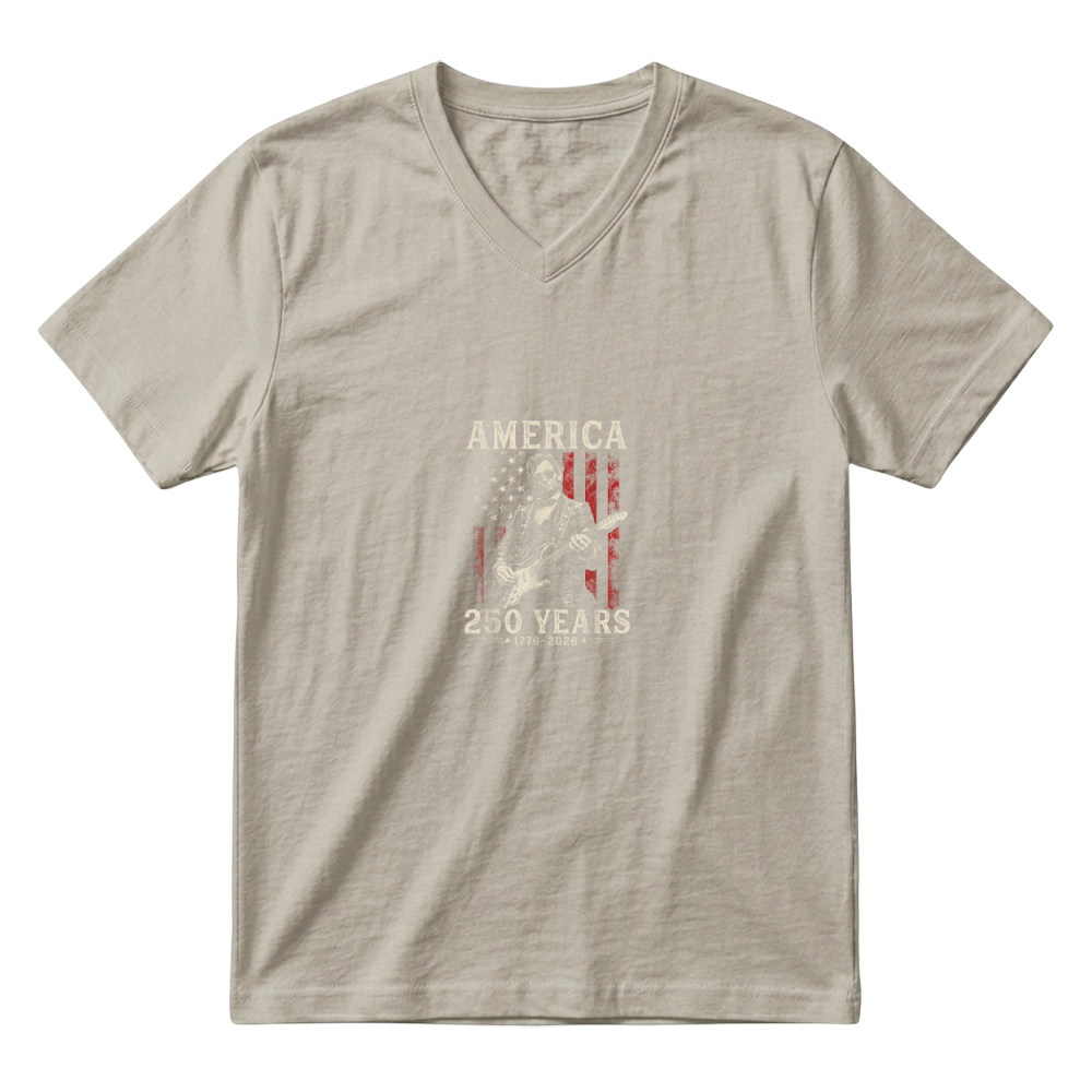 Product Vintage Abraham Lincoln Abe Lincoln Playing Guitar 250 Years T Shirt V-Neck T-shirt