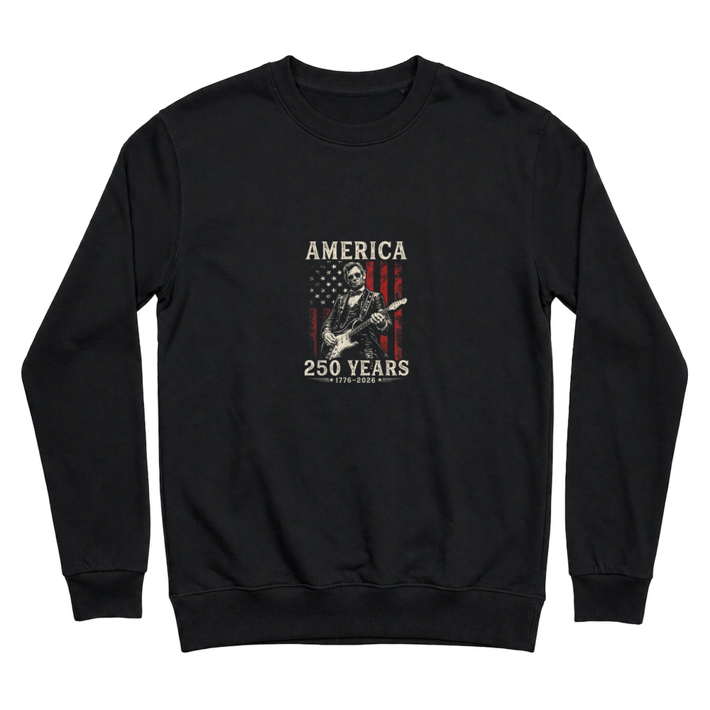 Product Vintage Abraham Lincoln Abe Lincoln Playing Guitar 250 Years T Shirt Unisex Sweatshirt