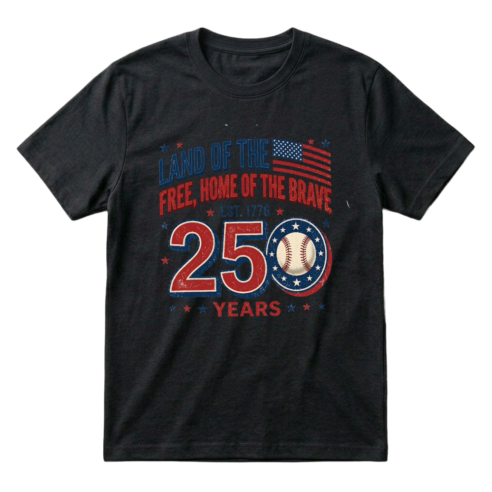 Product 250 Years Patriotic Baseball Est 1776 T-Shirt