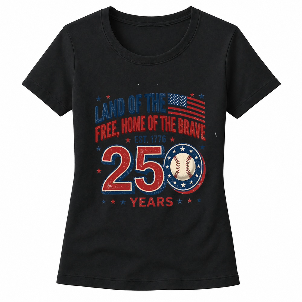 Product 250 Years Patriotic Baseball Est 1776 Women's T-shirts
