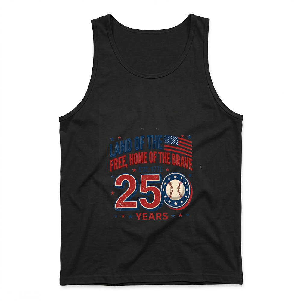 Product 250 Years Patriotic Baseball Est 1776 Tank Top