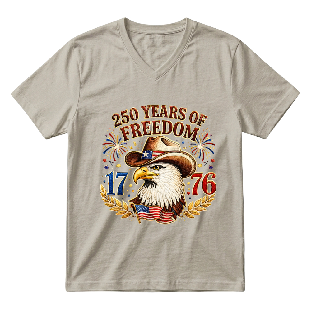 Product 250 Years of Freedom American Eagle V-Neck T-shirt