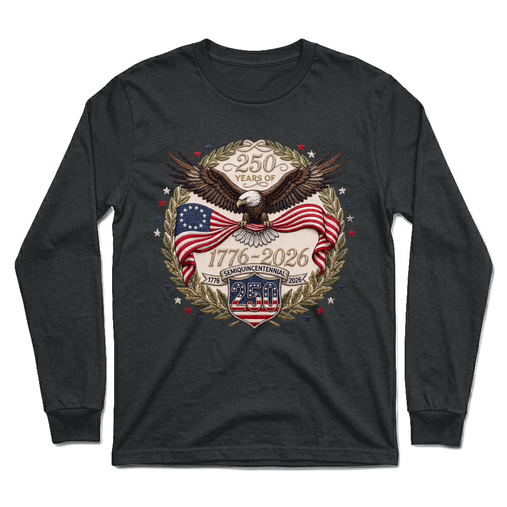 Product 250 Years Freedom Embroidery Eagle Unisex Longsleeve