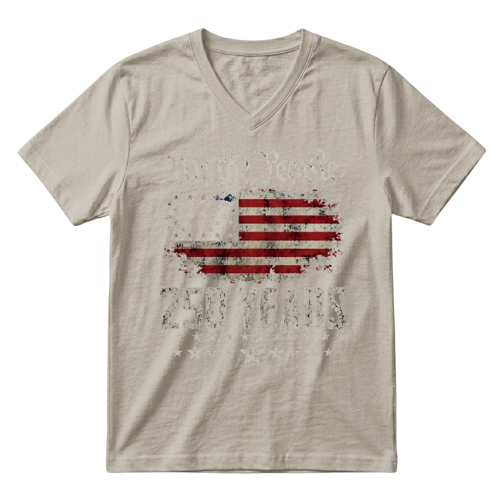 Product We the People 250 Years Flag V-Neck T-shirt