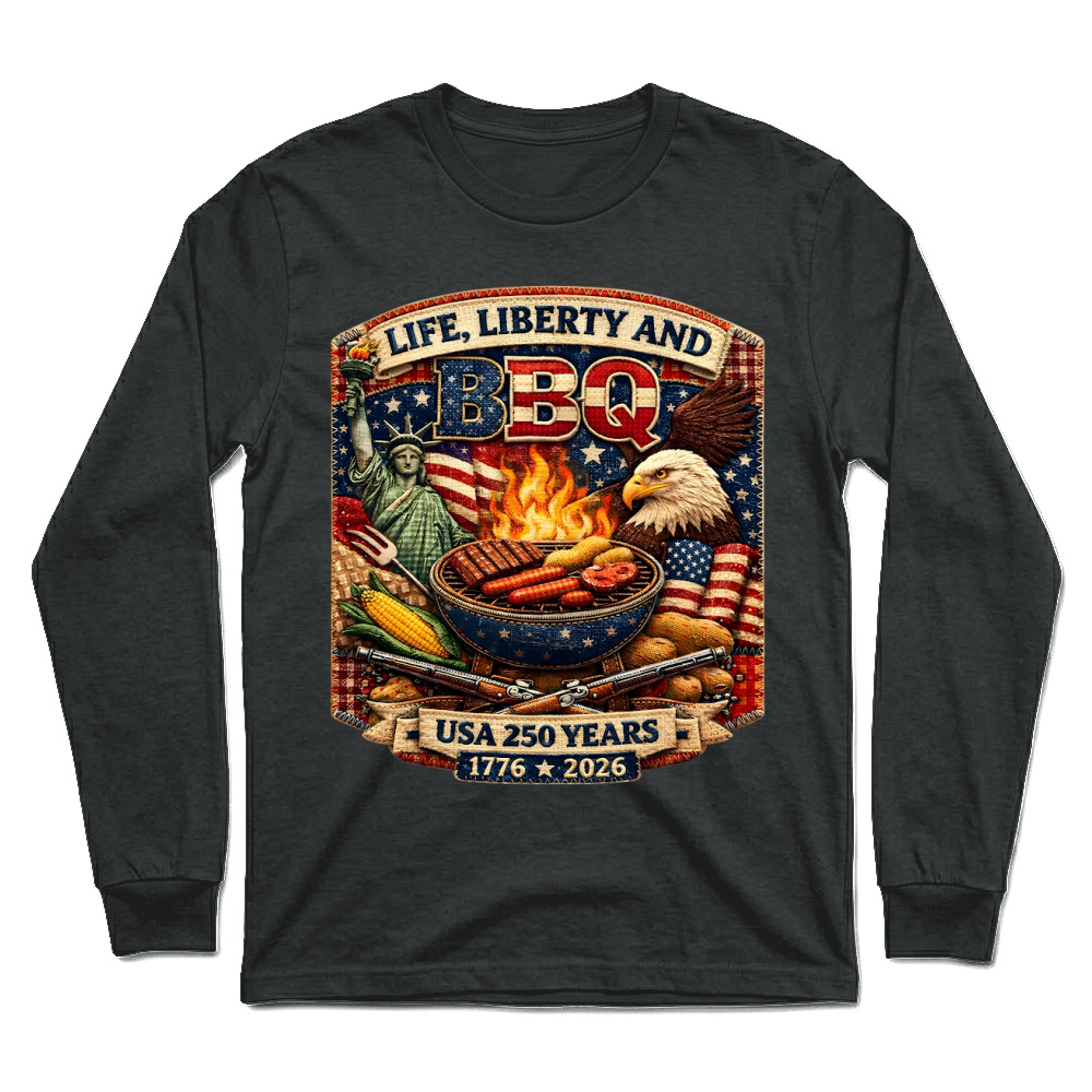 Product Patriotic 250 Years BBQ Liberty USA 1776 2026 Unisex Longsleeve