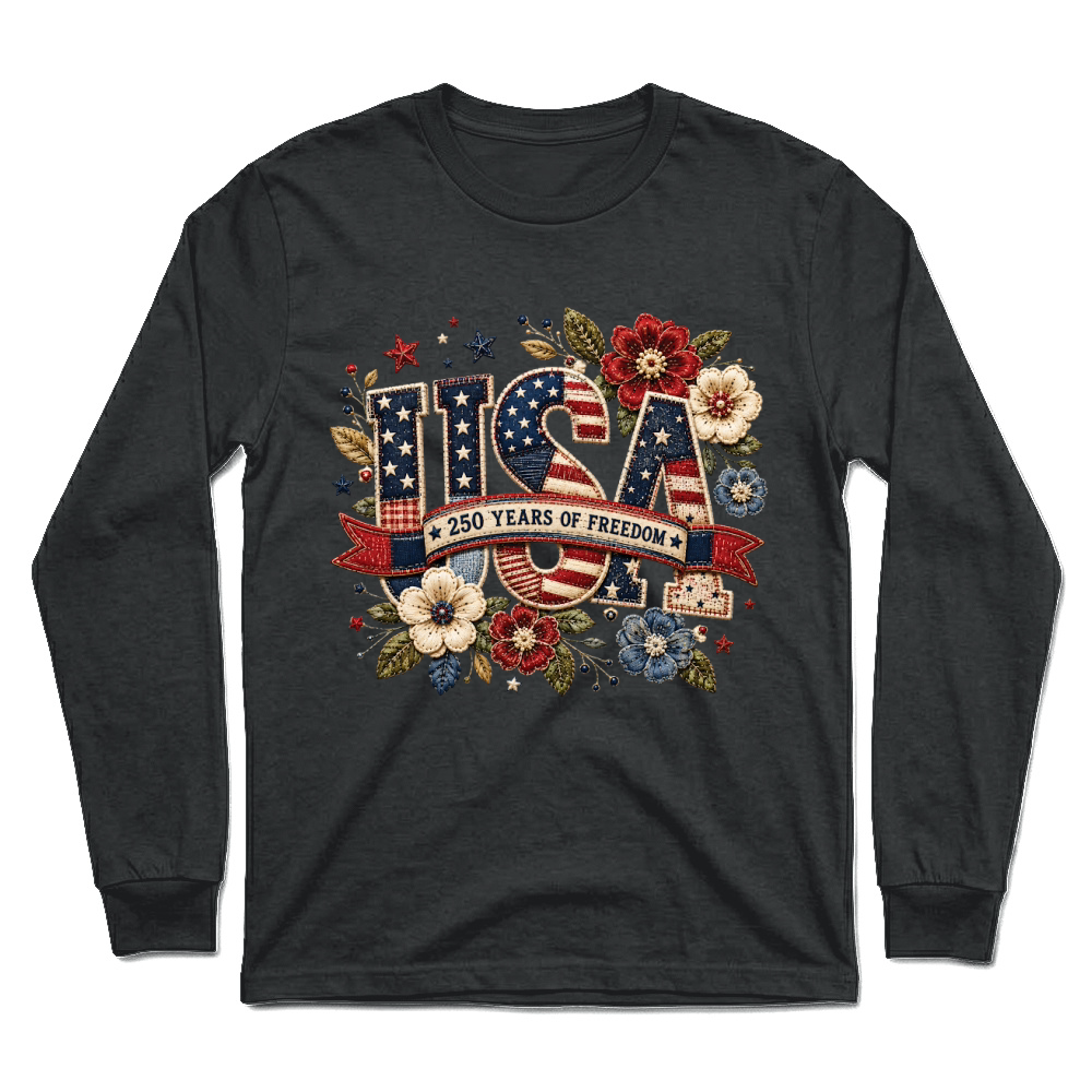 Product Patchwork USA 250 Years Floral Unisex Longsleeve
