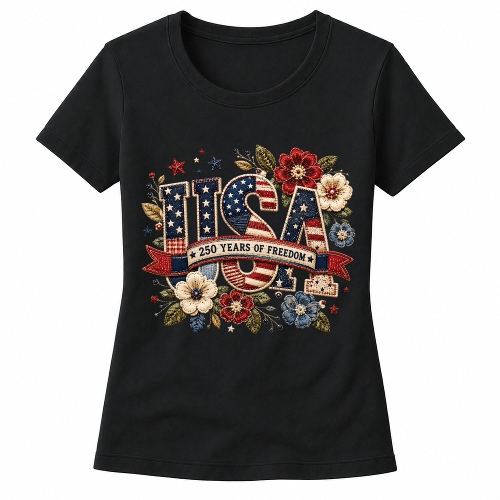 Product Patchwork USA 250 Years Floral Women's T-shirts