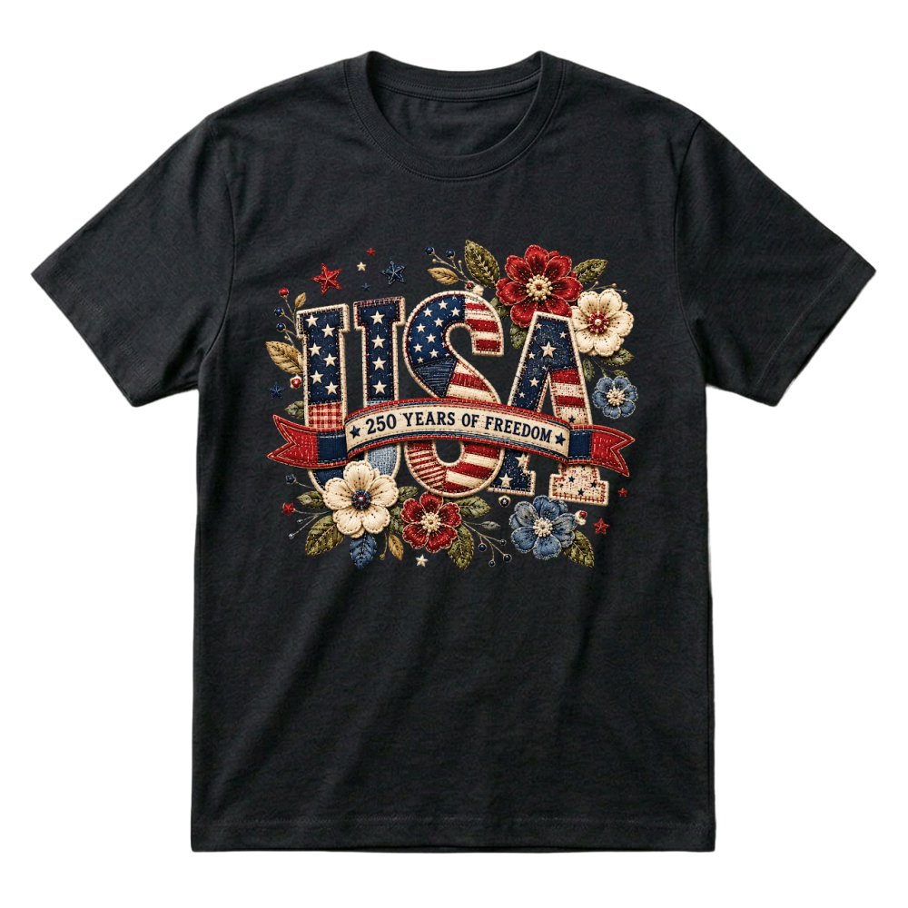 Product Patchwork USA 250 Years Floral T-Shirt