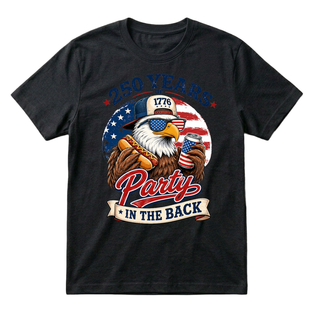 Product 250 Years Patriotic Eagle Party In The Back T-Shirt