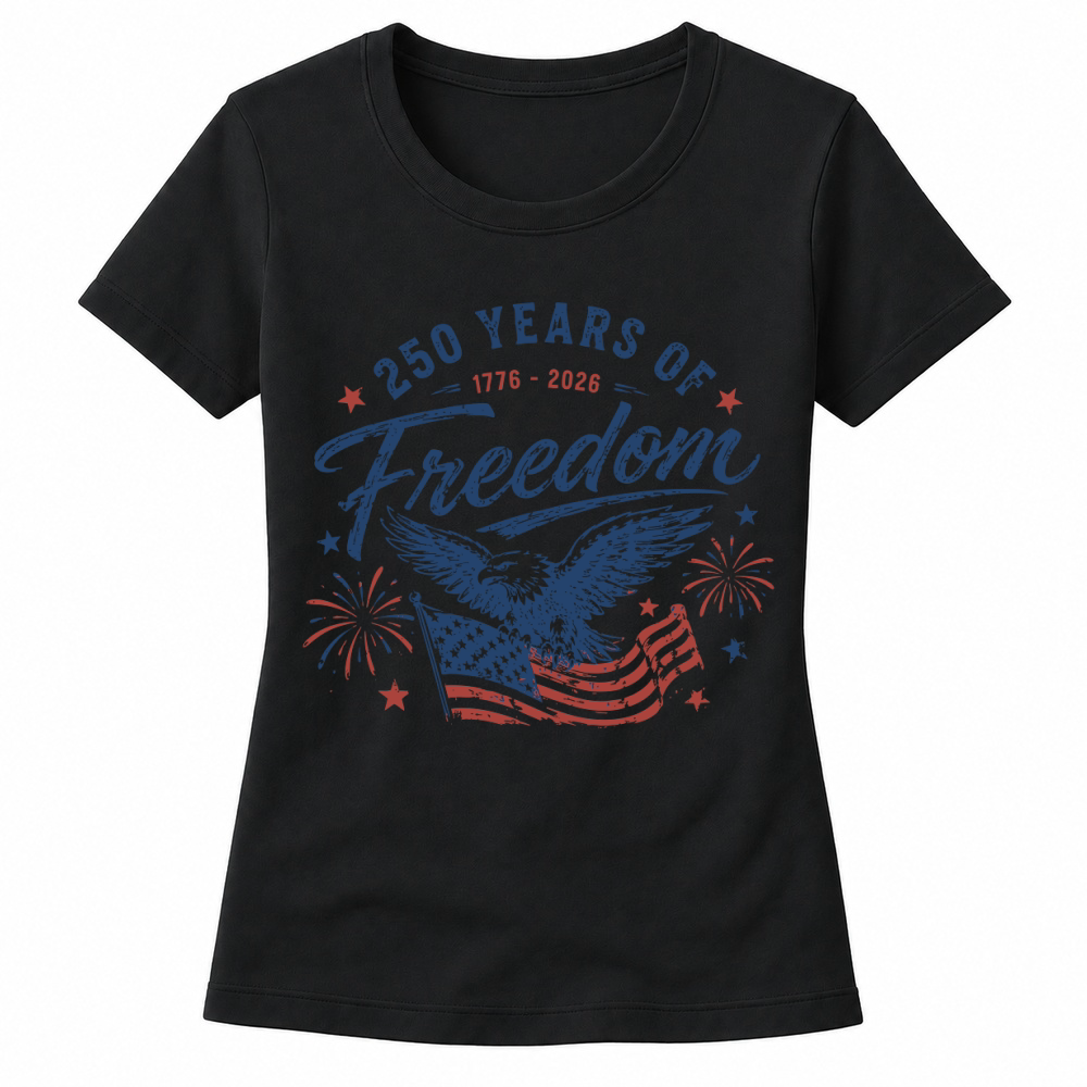 Product USA 250 Years of Freedom Eagle 1776 2026 Women's T-shirts