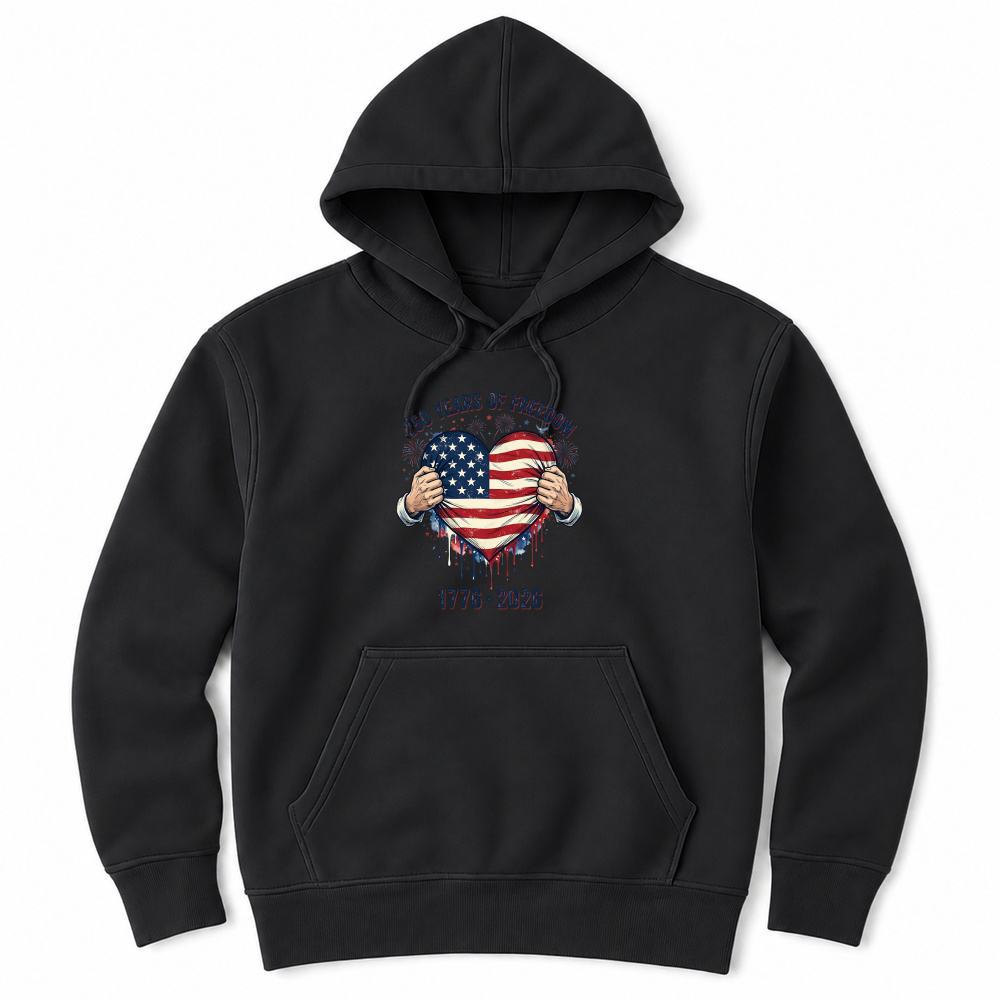 Product 250 Years of Freedom Patriotic 1776 2026 Unisex Hoodie