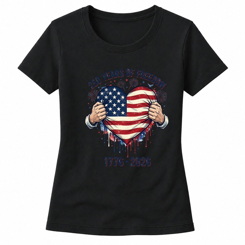 Product 250 Years of Freedom Patriotic 1776 2026 Women's T-shirts