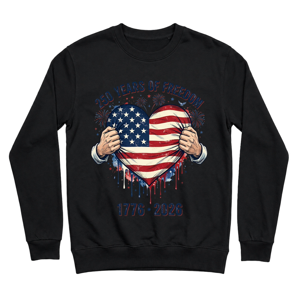 Product 250 Years of Freedom Patriotic 1776 2026 Unisex Sweatshirt