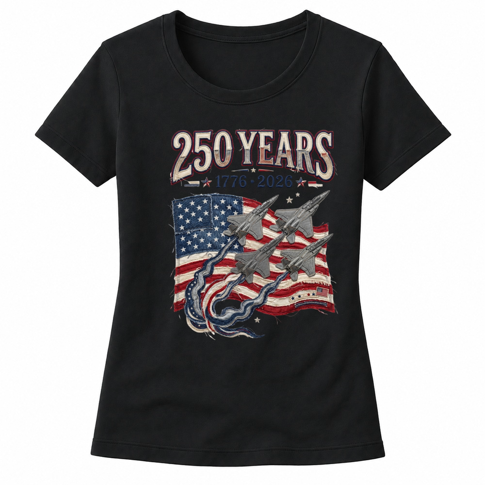 Product 250 Years USA Jets Trendy Women's T-shirts