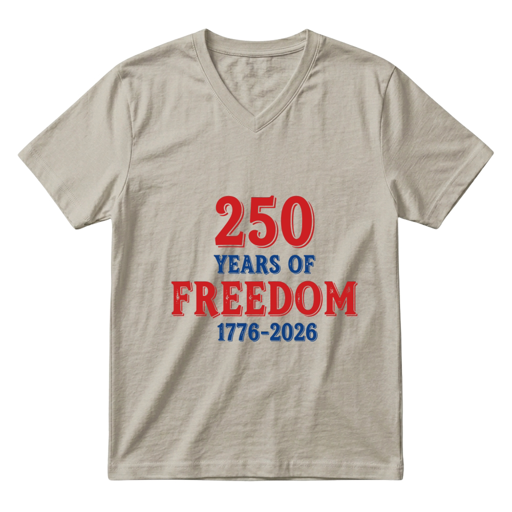 Product 250 Years Of Freedom 1776 2026 V-Neck T-shirt