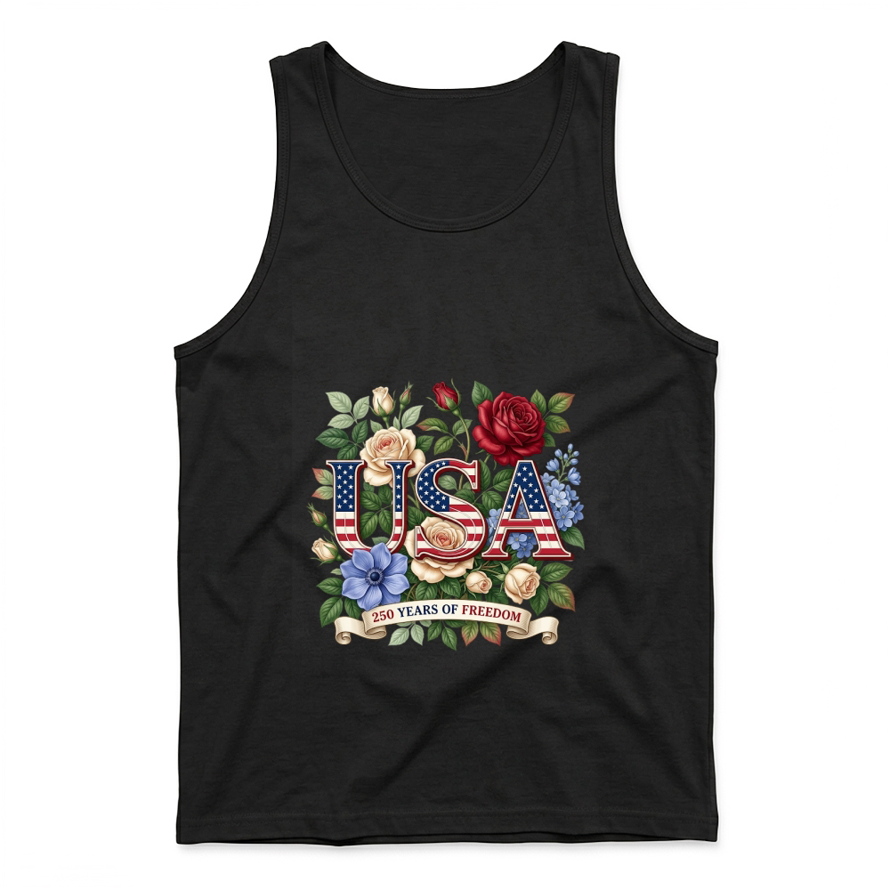 Product USA 250 Years Of Freedom Patriotic Roses Tank Top