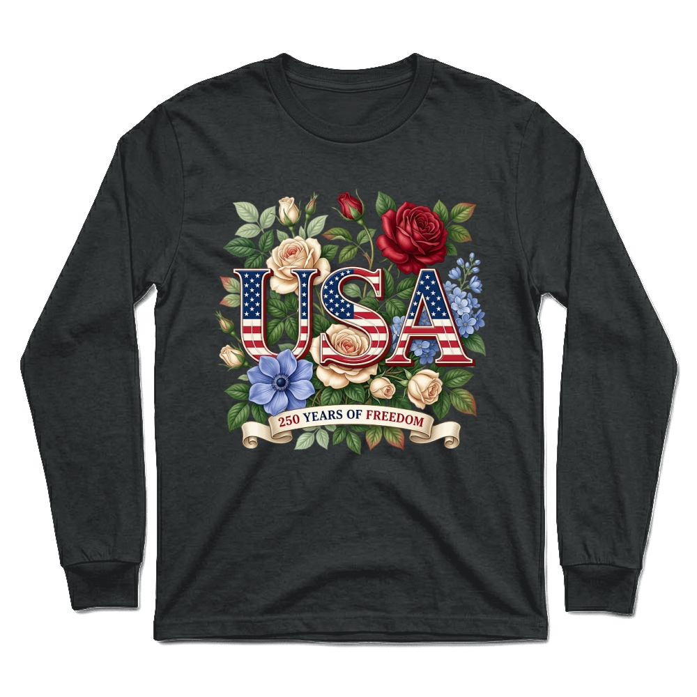 Product USA 250 Years Of Freedom Patriotic Roses Unisex Longsleeve