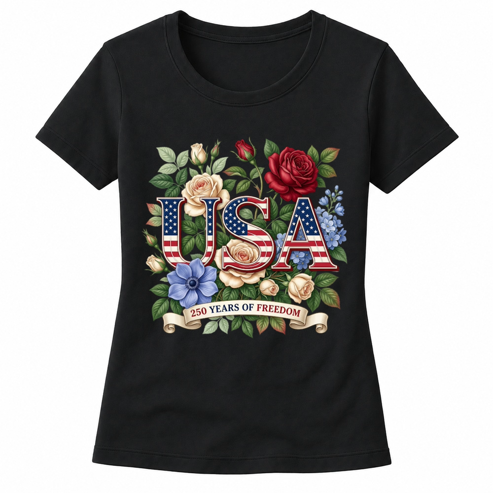 Product USA 250 Years Of Freedom Patriotic Roses Women's T-shirts