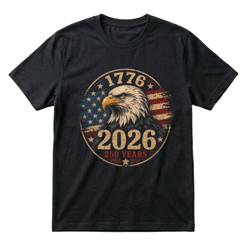 Product 250 Years Eagle 1776 2026 Eagle Retro T-Shirt