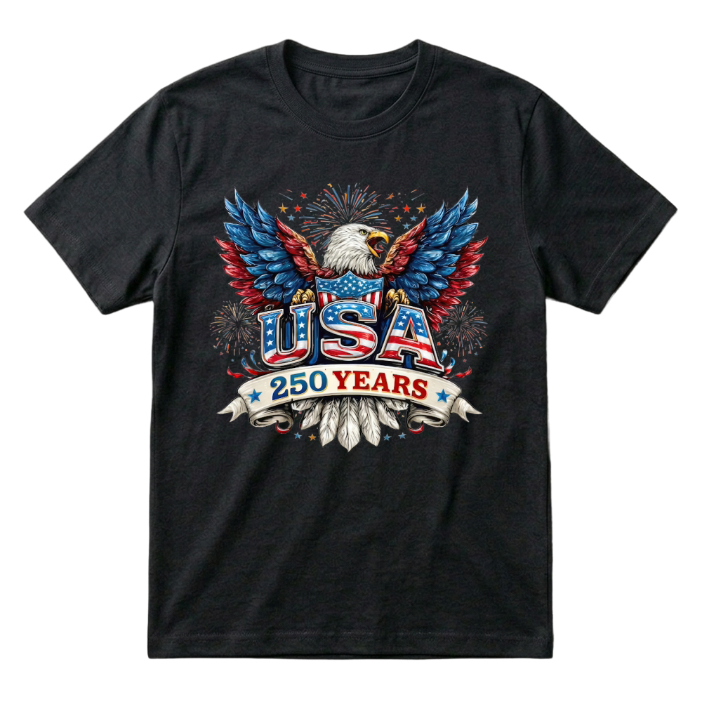 Product USA 250 Years Eagle Firework T-Shirt