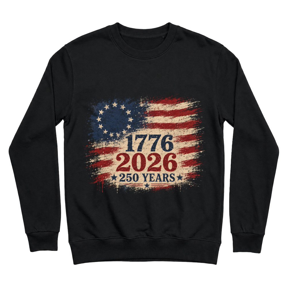 Product 250 Years Eagle 1776 2026 Flag Retro Unisex Sweatshirt