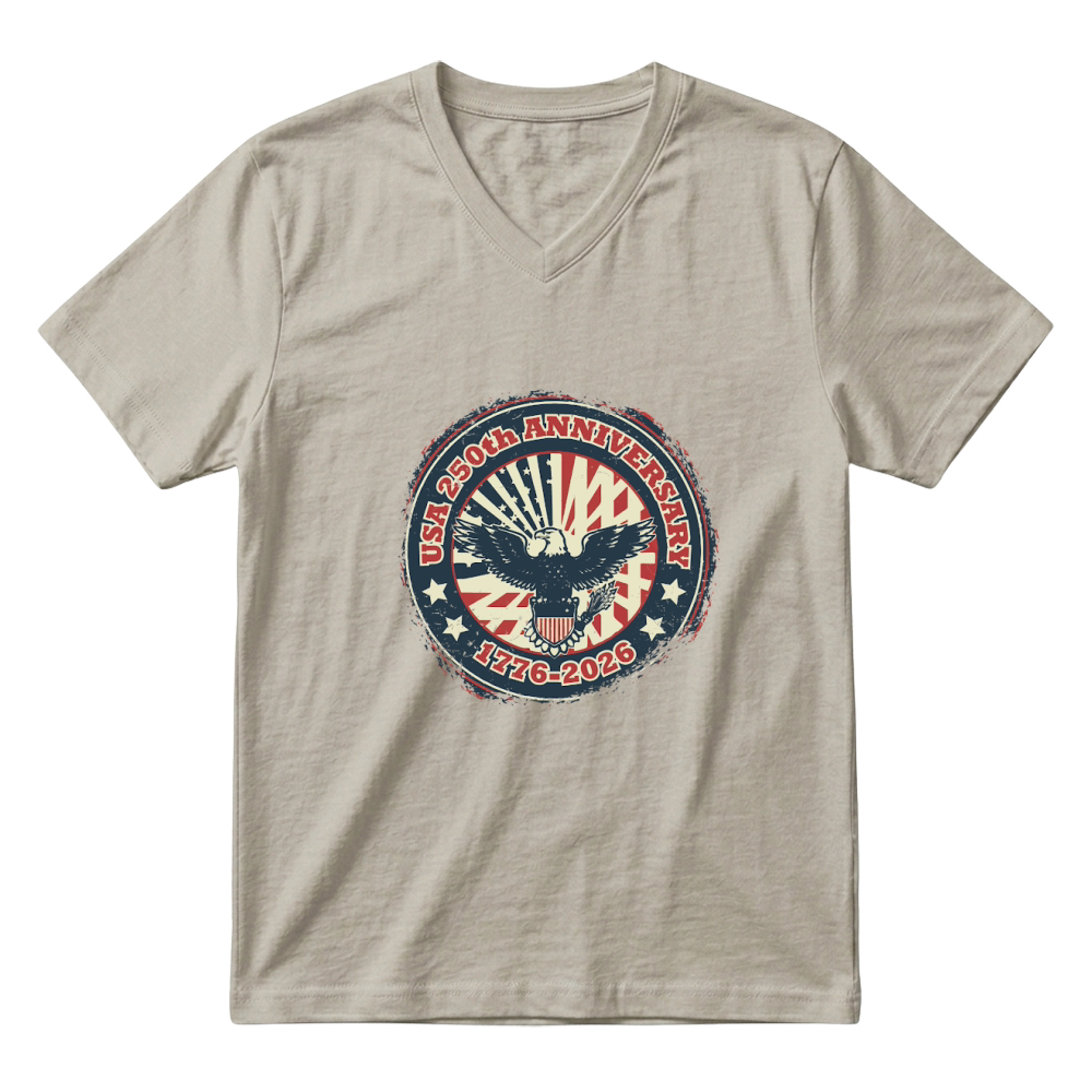 Product 250 Years of American Independence V-Neck T-shirt
