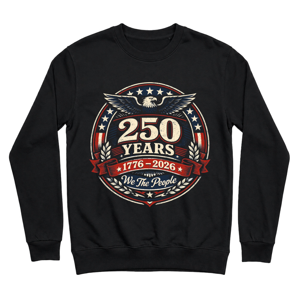 Product RETRO 250 Years America Eagle Badge Unisex Sweatshirt