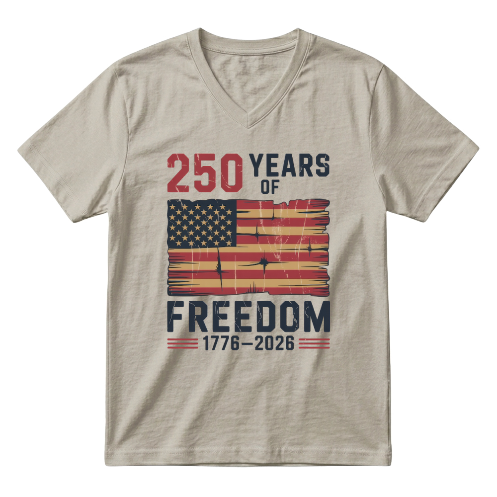 Product 250 Years of Freedom – 1776–2026 V-Neck T-shirt