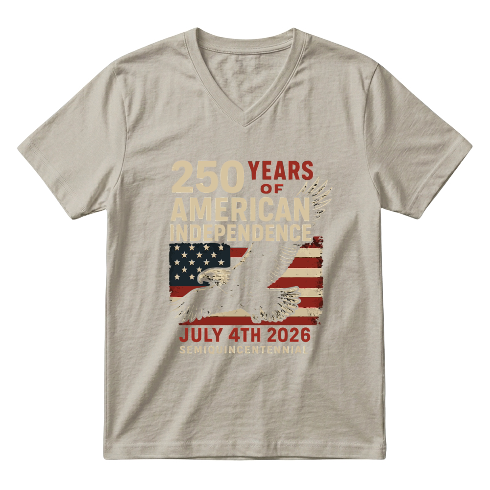 Product 250 Years of American Independence V-Neck T-shirt