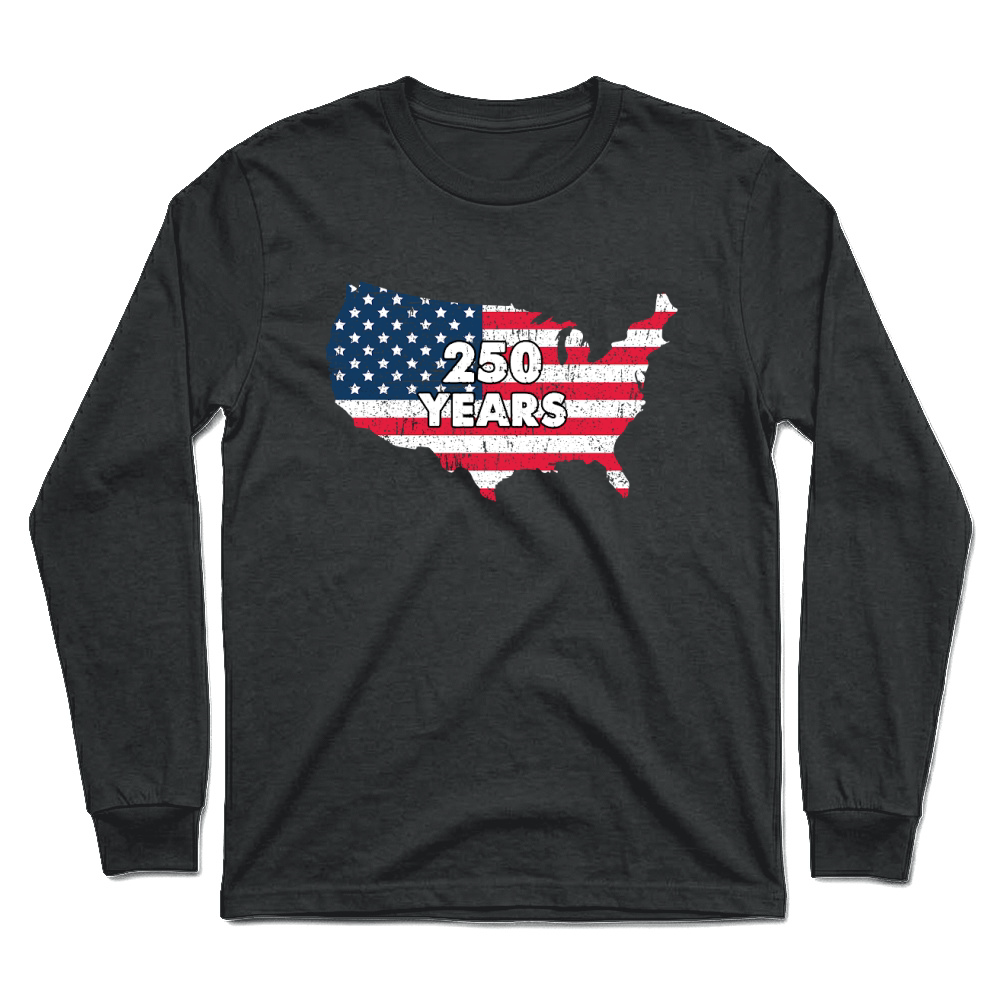 Product USA 250 Years Distressed Flag Unisex Longsleeve