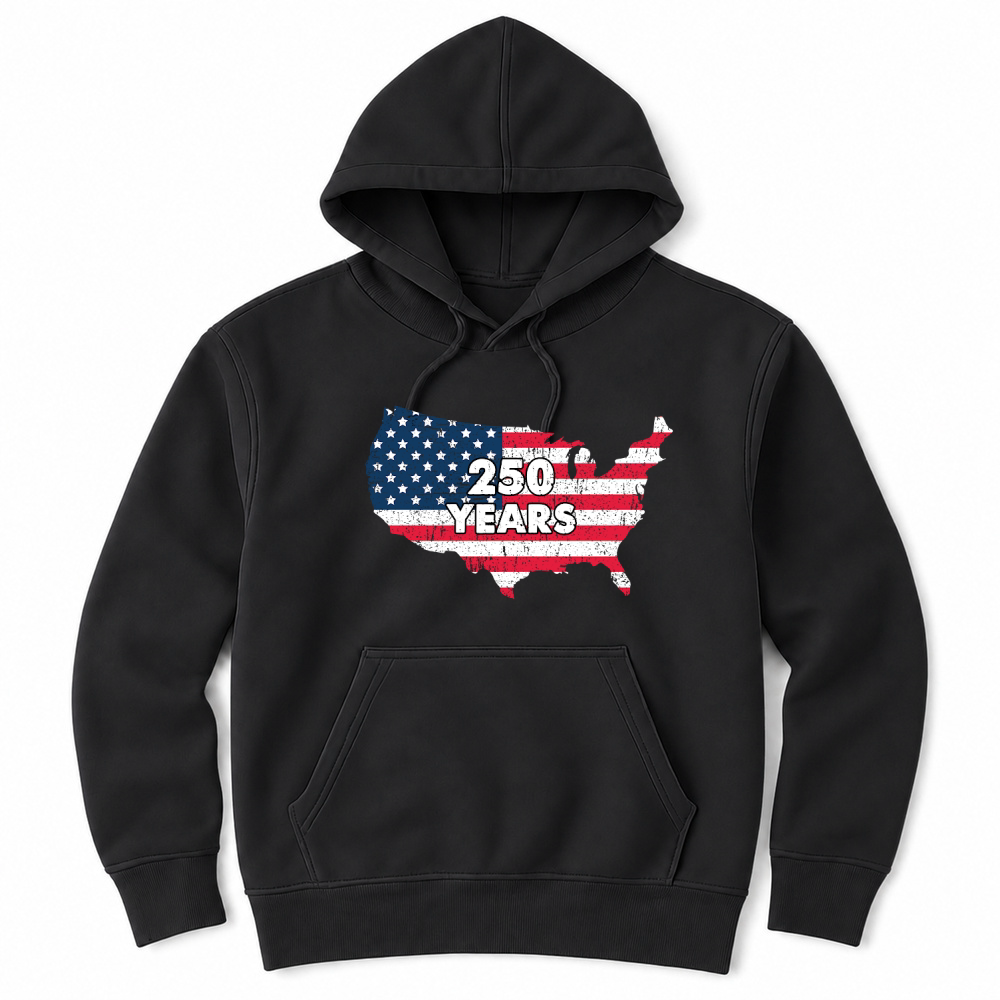 Product USA 250 Years Distressed Flag Unisex Hoodie