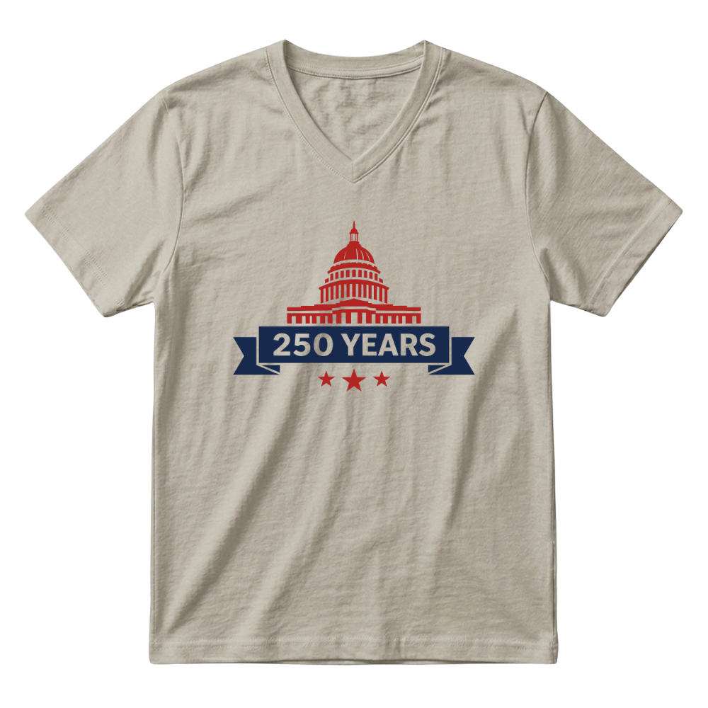 Product USA 250 Years Capitol Emblem V-Neck T-shirt