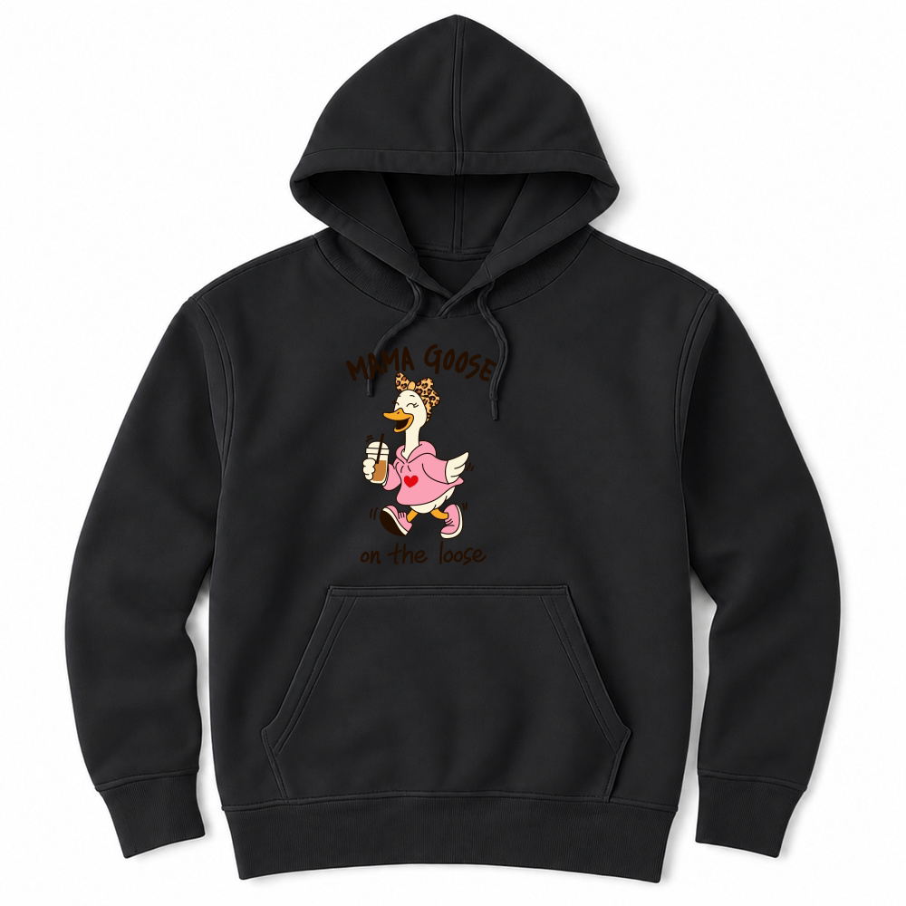 Product Mama goose on tye loose Funny Mom Goose Mother's Day Unisex Hoodie
