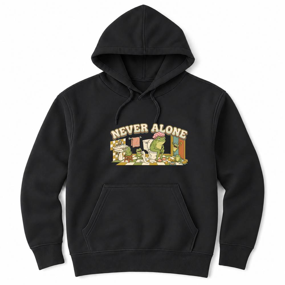 Product Never Alone Frog Mom Funny Mothers Day Unisex Hoodie