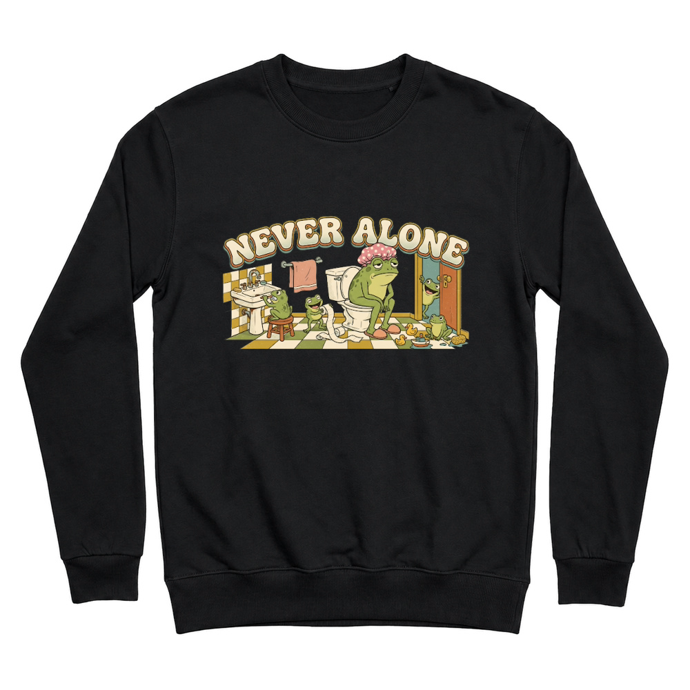Product Never Alone Frog Mom Funny Mothers Day Unisex Sweatshirt