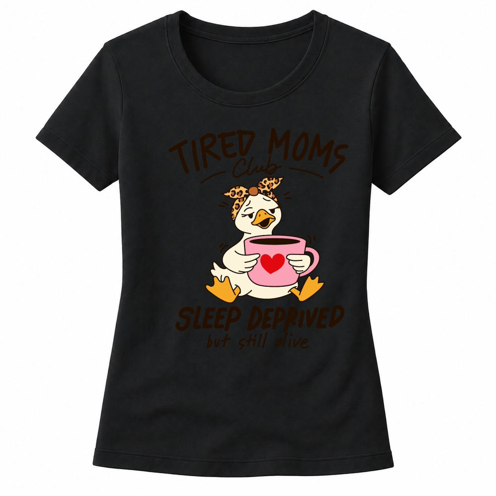 Product Tired moms club Funny Mama Goose Mother's Day Women's T-shirts