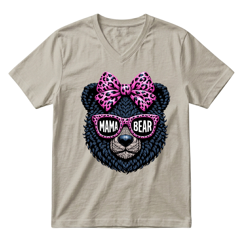 Product Cute Mama Bear Funny Mother's Day V-Neck T-shirt