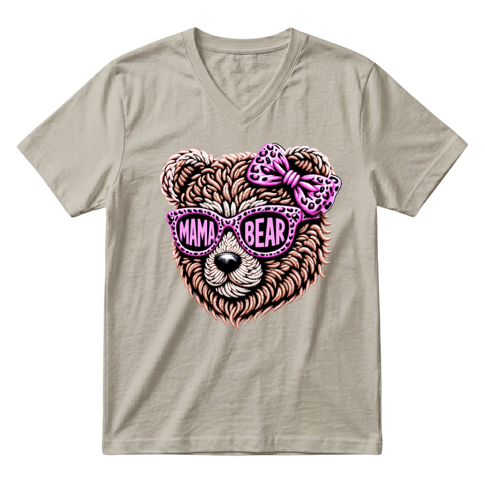 Product Cute Mama Bear Funny Mother's Day V-Neck T-shirt