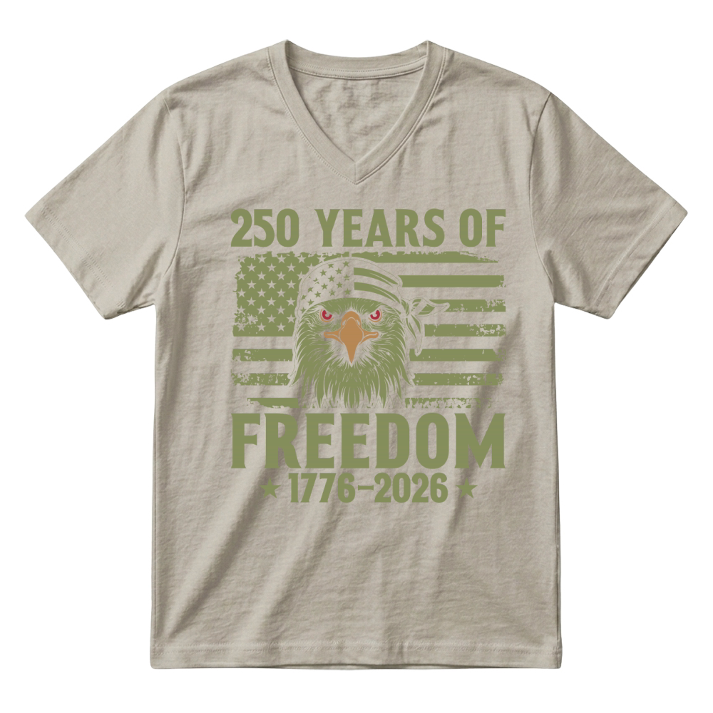 Product 250 Years America Independence V-Neck T-shirt
