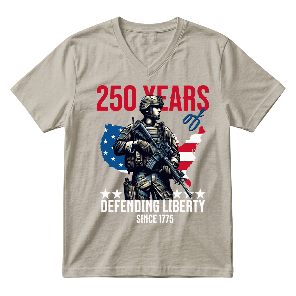 Product 250 Years America Anniversary 250th Independence Day 2025 V-Neck T-shirt